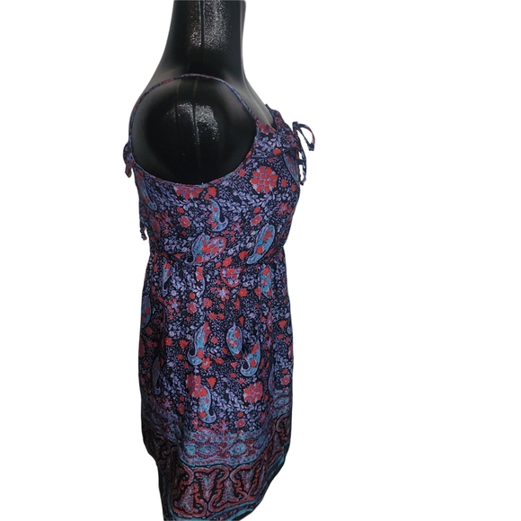 American Eagle Blue And Red Floral Strappy Dress S - Picture 4 of 6